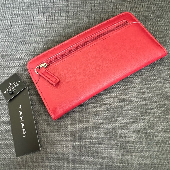 NEW TAHARI SLIM CLUTCH TWO -FOLD WALLET CASE ORGANIZER RFID PROTECTION - Picture 3 of 8